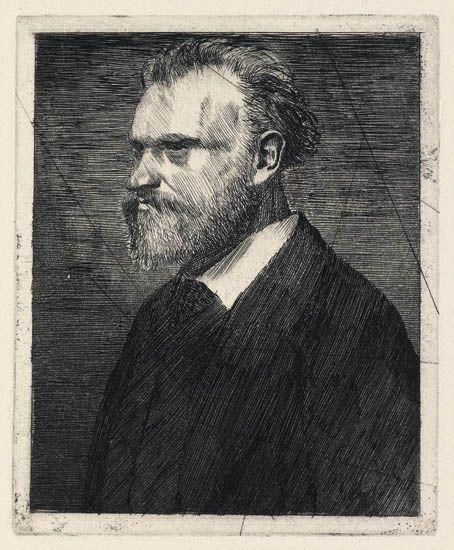 Artwork by Edgar Degas, Édouard Manet en Buste; Manet Assis A Gauche, Made of Etching