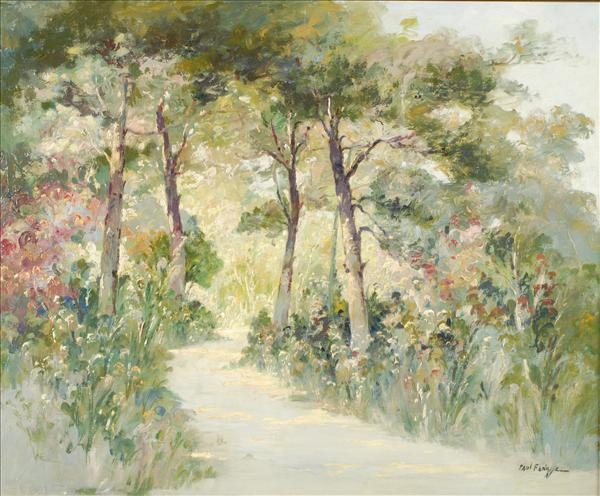 Artwork by Paul Fenasse, L'oued fleuri au printemps, Made of Oil on canvas