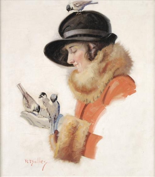 Feeding the birds by Reginald F. Bolles