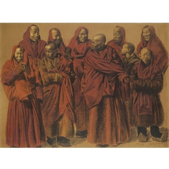 Un Groupe de Lamas - Aleksandr Yevgeniyevich Yakovlev