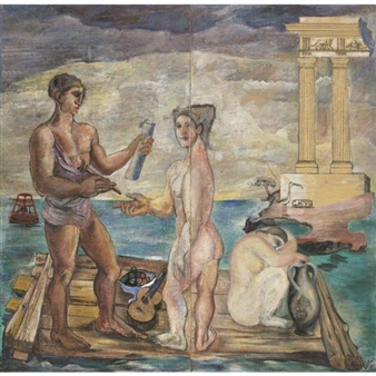 On the Raft - David Burliuk