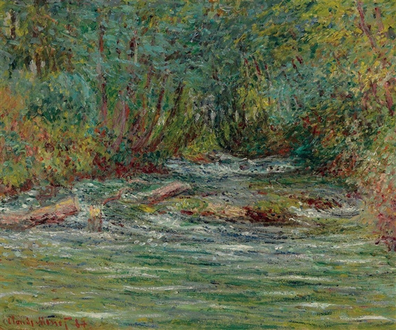La rivière de l'Epte à Giverny, l'été by Claude Monet, 1884
