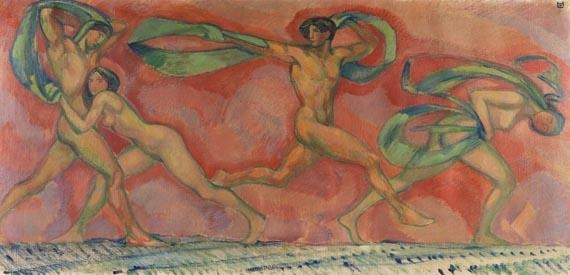 Tanzfries by Ludwig von Hofmann, 1912