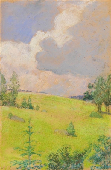 Hügelige Landschaft by Ludwig von Hofmann, 1900