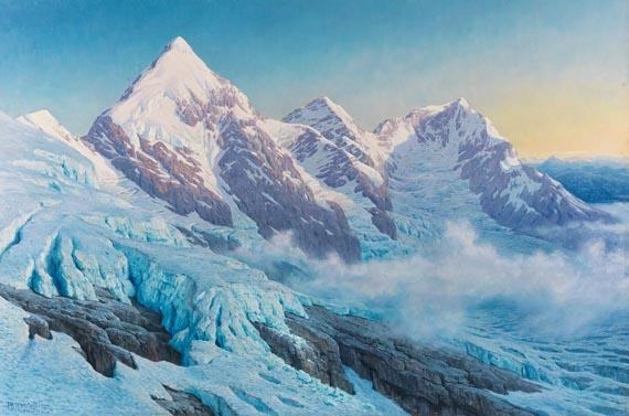 Blick auf die Ortlergruppe by Rudolf Reschreiter, 1920