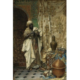 Tableau Ludwig Deutsch – La Porte De La Mosquée, Impression Toile Ldt8