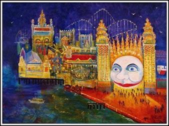 Luna Park Lights Up - Victor Rubin