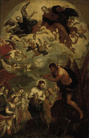 The Baptism of Christ by Jacopo Tintoretto