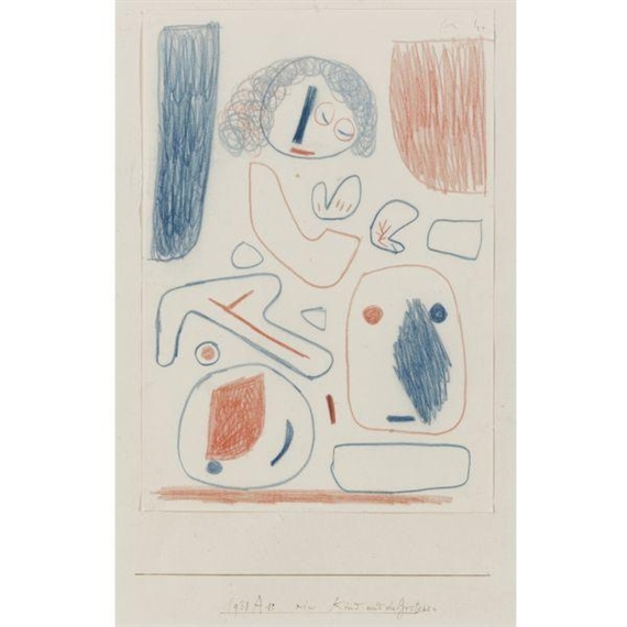 EIN KIND UND DAS GROTESKE by Paul Klee, 1938