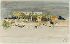 ETUDE POUR UN VITRAIL DE LA MAISON DIED VISSER by Vilmos Huszár, circa 1931