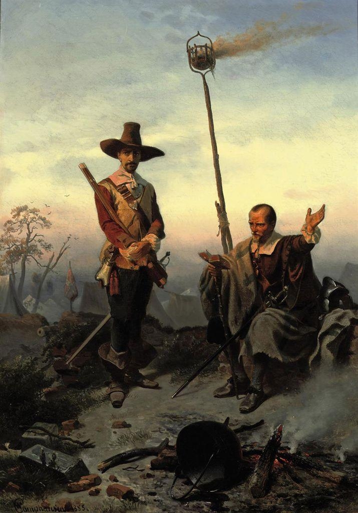 Wilhelm Camphausen Wallenstein and Max Piccolomini from Friedrich