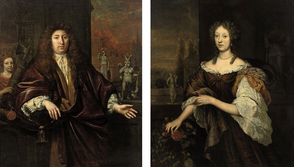 Artwork by Jan de Baen, Portrait of Gisbert Cuper; and Portrait of Aleida van Suchtelen, Made of oil on canvas