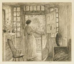 THE DUTCH DOOR by Childe Hassam, 1915