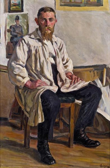 Portrait of Thöny's professor by Wilhelm Thöny, 1921