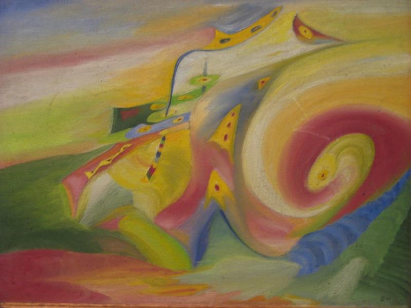 Artwork by Alma Biagi, Abstract composition, Made of oil on canvas
