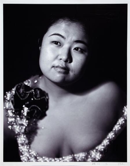 A Girl Hugs a Tiger and Portrait of a Girl (2) by Han Lei, 2004