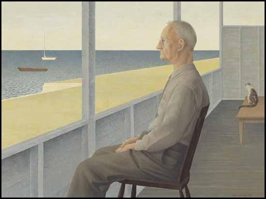 Man on Verandah by Alex Colville, 1953