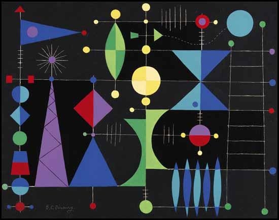 Night Harbour by Bertram Charles Binning, 1953