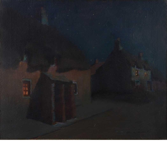 Charles Rollo Peters | Village Nocturne | MutualArt
