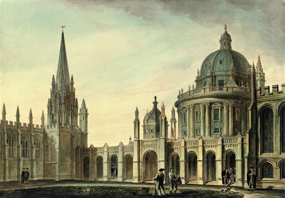 The Radcliffe Camera from the Great Quadrangle of All Souls College, Oxford by William Henry Barnard