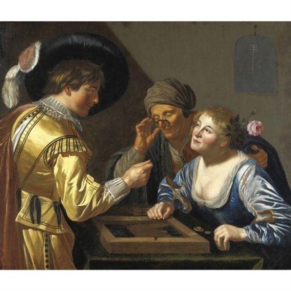Giocatori di backgammon by Jan van Bijlert