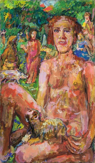 SITZENDER AKT by Oskar Kokoschka, 1938