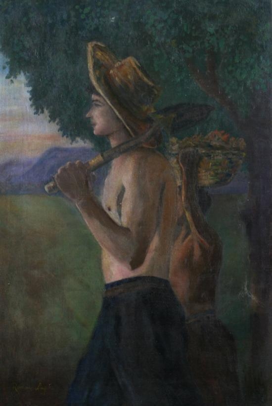 Artwork by Ramon Loy, FIELD WORKERS, Made of Oil on canvas