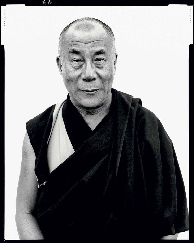 His Holiness The Dalai Lama, Kamataka, India, January 1998 by Richard Avedon, printed in 1999