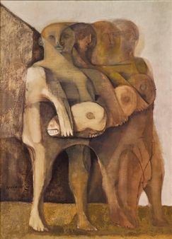 Peon Carrying Head of Bull - Morris Broderson