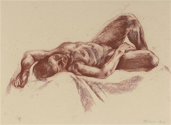 Reclining nude by Nicola Hicks, 1992