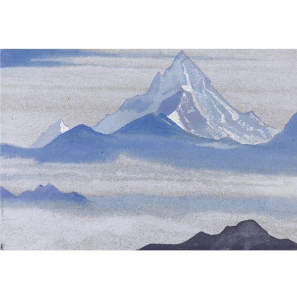 Artwork by Nicholas Roerich, Central Himalayas, Made of tempera on cardboard