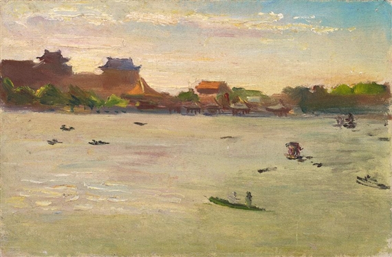 SCENERY OF BEIHAI PARK by Qin Xuanfu, 1962