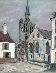 Artwork by Maurice Utrillo, Eglise de La Fère-en-Tardenois (Aisne), Made of Oil on backboard laid down on canvas