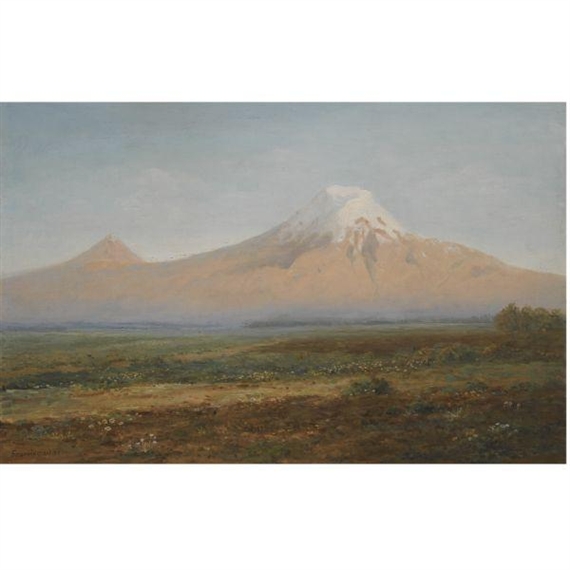 View of Mount Ararat by Georgii Zakharovitch Bashindzhagian, 1912