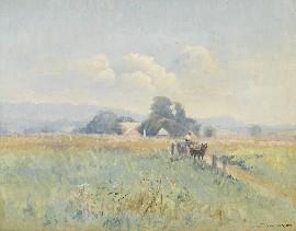 Homestead on the Penrith Plains by Elioth Gruner, 1916