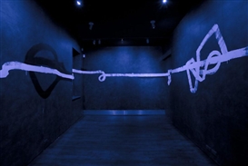 Site-Specific Wall Drawing Installation by Renowned Artist Pat Steir at Sue Scott Gallery