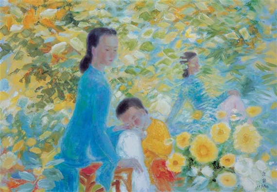 Le Repos (Resting) by Lê Phổ, circa 1970