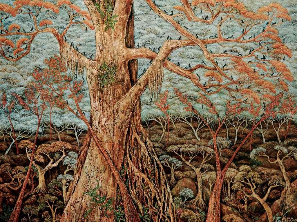 Haji Widayat | Hutan Kera (Monkey Forest) (1988) | MutualArt