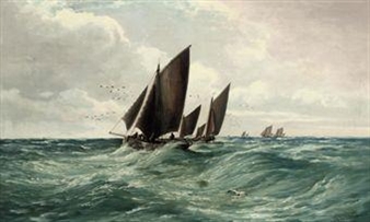 Fishing fleet, homeward bound - G. Meadows