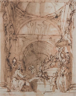 Recto : le jugement de Salomon,  Verso : Dieu le père - Luigi Benfatto