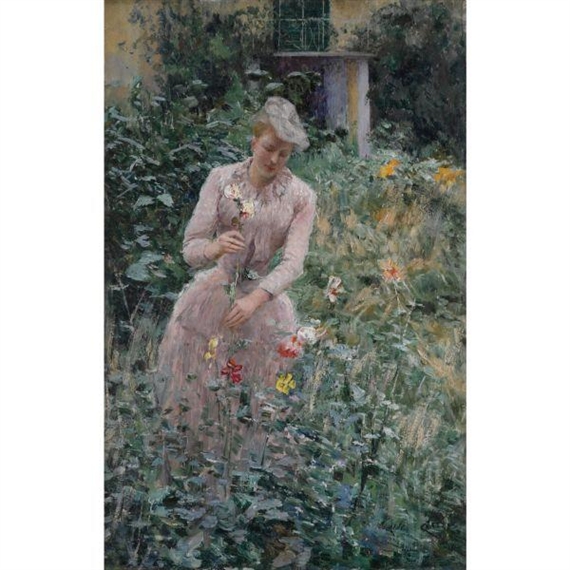 In the garden by Emile Claus