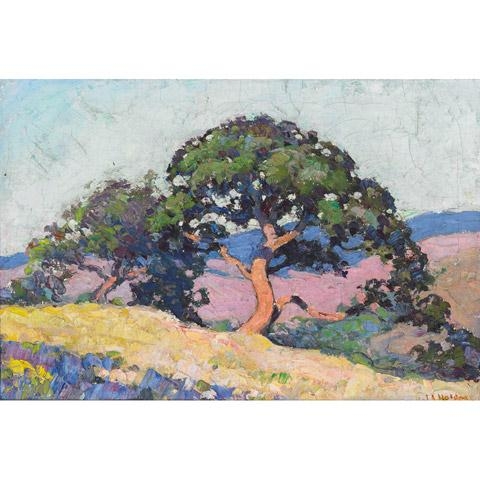 CALIFORNIA JOSHUA TREES IN SUMMER by James Albert Holden, Circa 1940