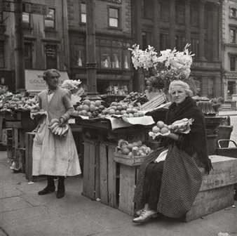Two works: Headley's Bridge - Postman, Ireland, ca. 1930s; Fruit and Vegetable Women, Dublin, ca.1930s - Branson De Cou