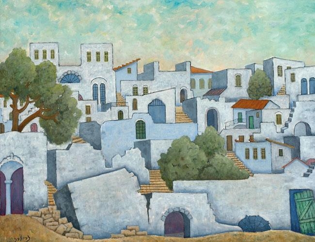 Artwork by Zvi Livni, Jaffa, Made of oil on canvas