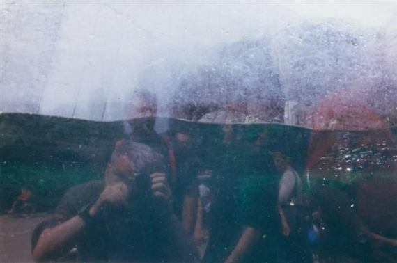 SELF-PORTRAIT, PENGUIN POOL ANTWERP ZOO by Dan Graham, 2000