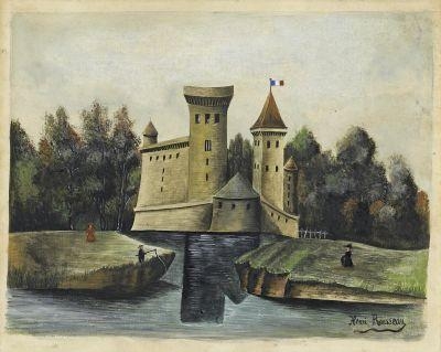 Paysage avec château by Henri Rousseau