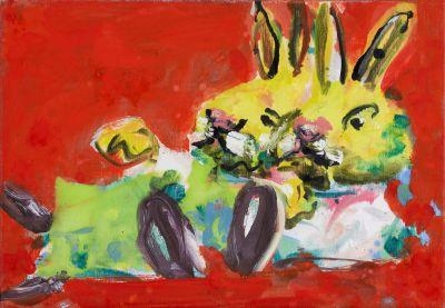 12 assembled paintings by Cornelius Völker, 1996