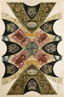 An original design for a ceiling mural for the State Bank in Nizhny-Novgorod - Ivan Iakovlevitch Bilibine