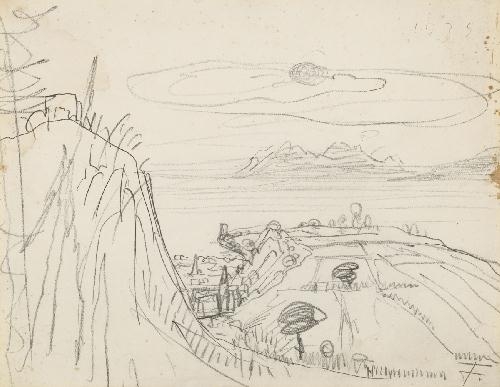 UNTERSEELANDSCHAFT MIT RADOLFZELL, HÖRI UND SÄNTIS (UNTERSEE LANDSCAPE WITH RADOLFZELL, HÖRI AND SÄNTIS)