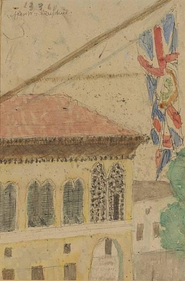 Venice Facade with Flag by Max Peiffer Watenphul